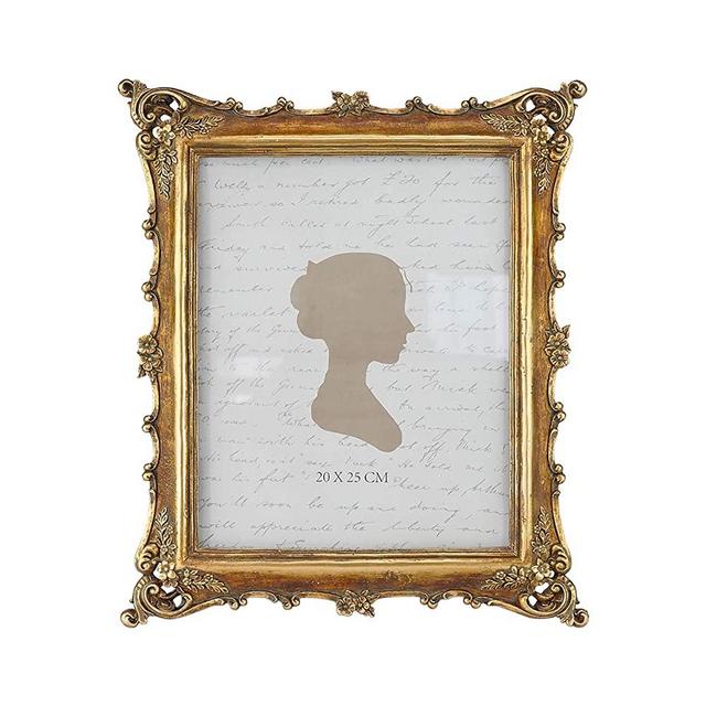 Sunlit Vintage Picture Frame 8x10 Inch, Luxury Antique Photo Frames with Glass Front, Photo Display, Tabletop Wall Hanging, Gift Ideas, Bronze Gold