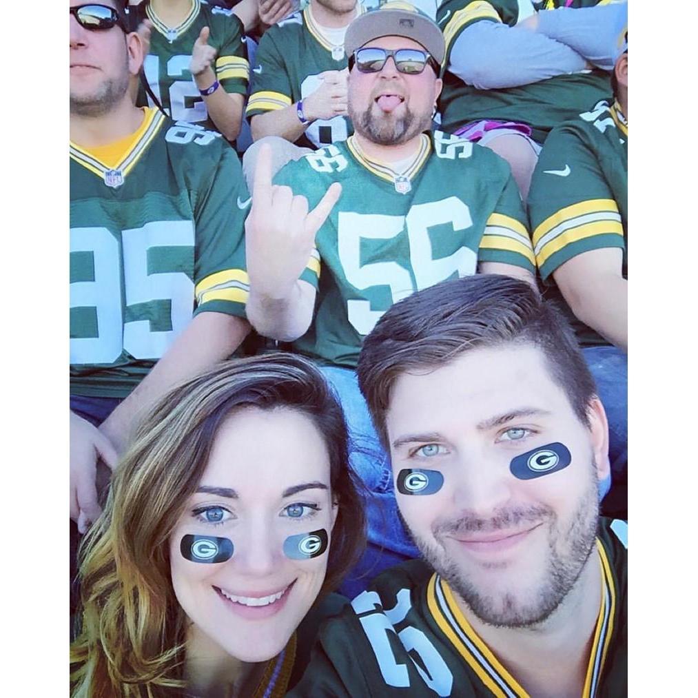 First Packer's game for the both of us. Lambeau Field, Green Bay, WI