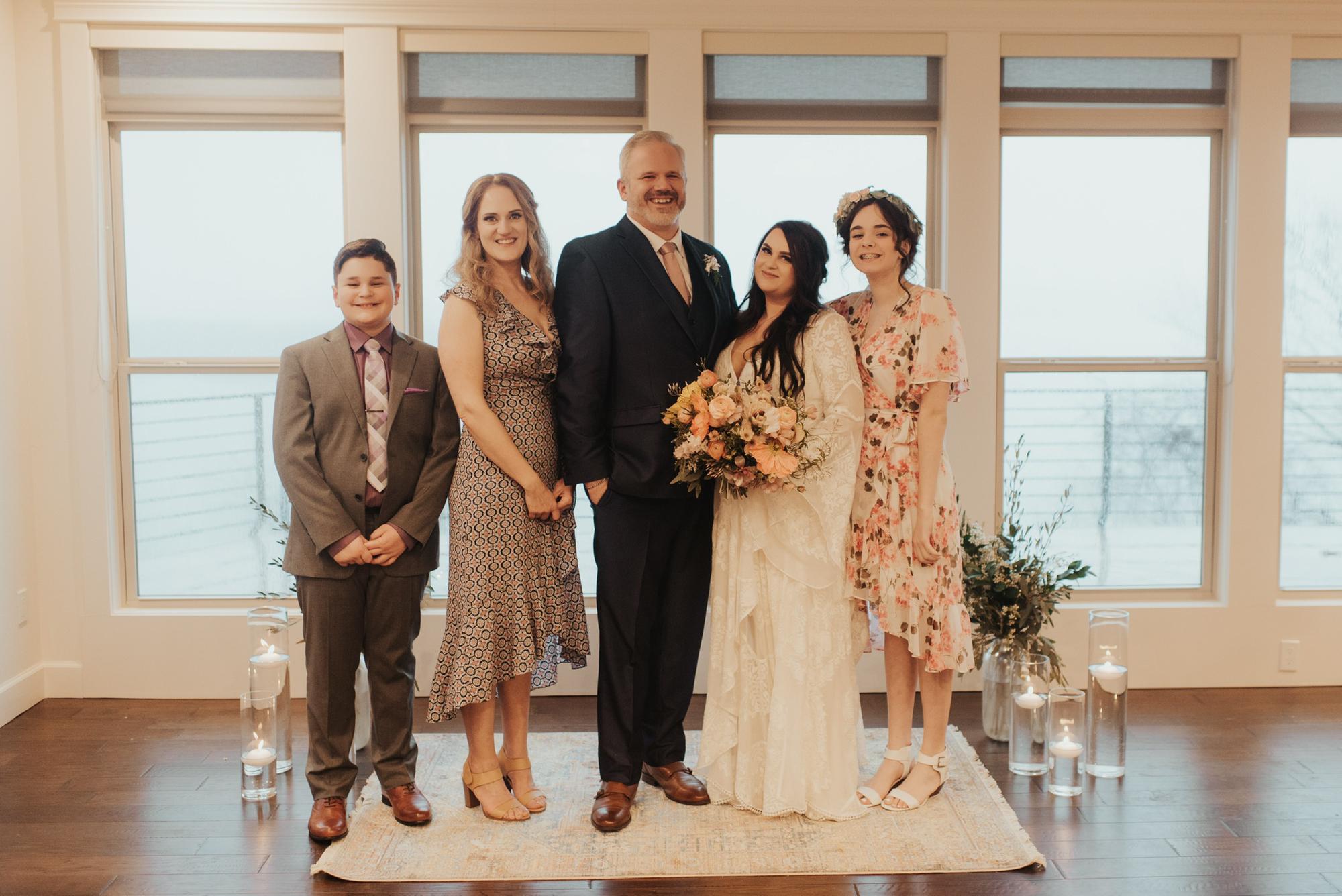The groom’s sister, niece, and nephew: Kaitlin, Michael, and Myah