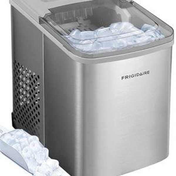 Frigidaire 26 Lbs per Day Portable Compact Maker, Ice Making Machine, Stainless, Medium