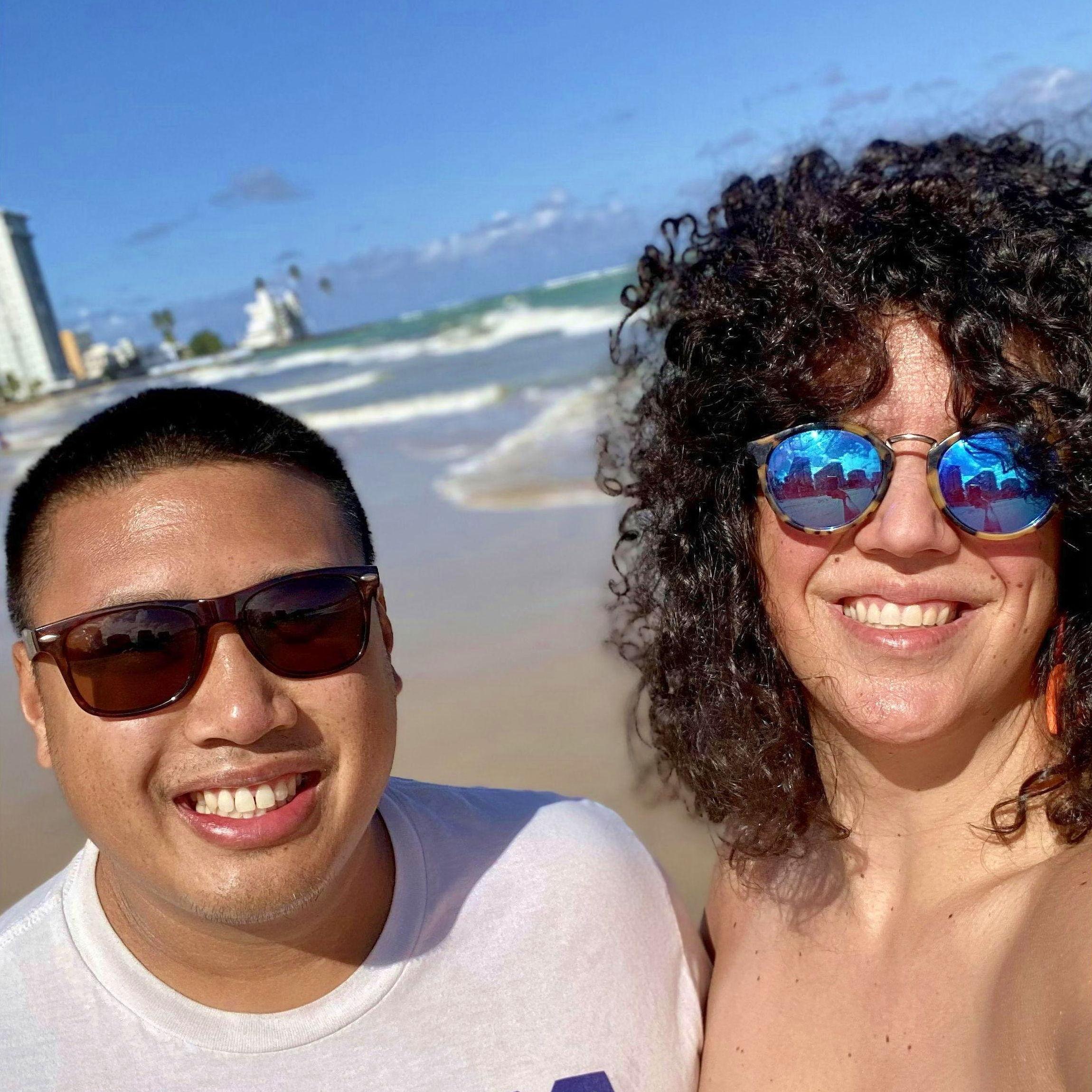 We occasionally travel to warm places, too! Trying out Puerto Rico with friends in 2022.