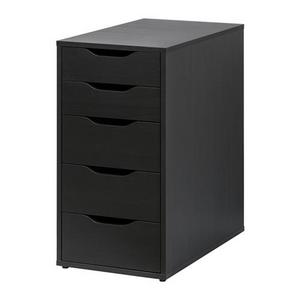 ALEX				Drawer unit, black-brown