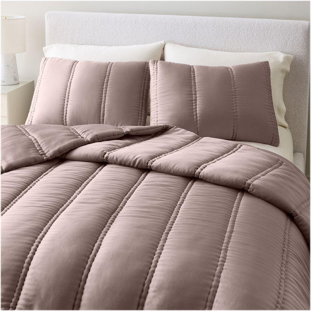 Tencel Plush King/Cal. King Comforter, Mauve