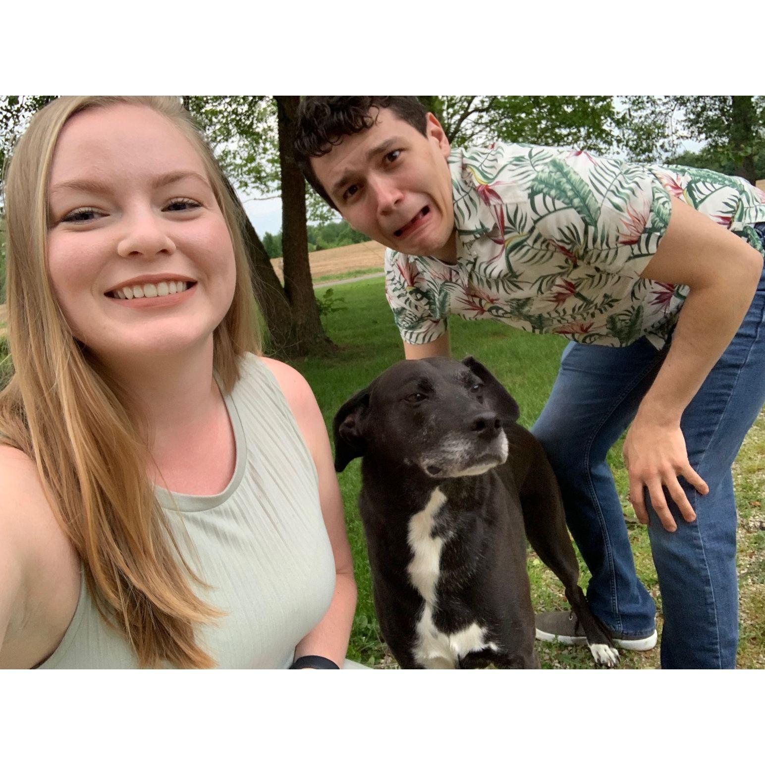 Trying to get Hudson to stay still enough to take a picture (2022)