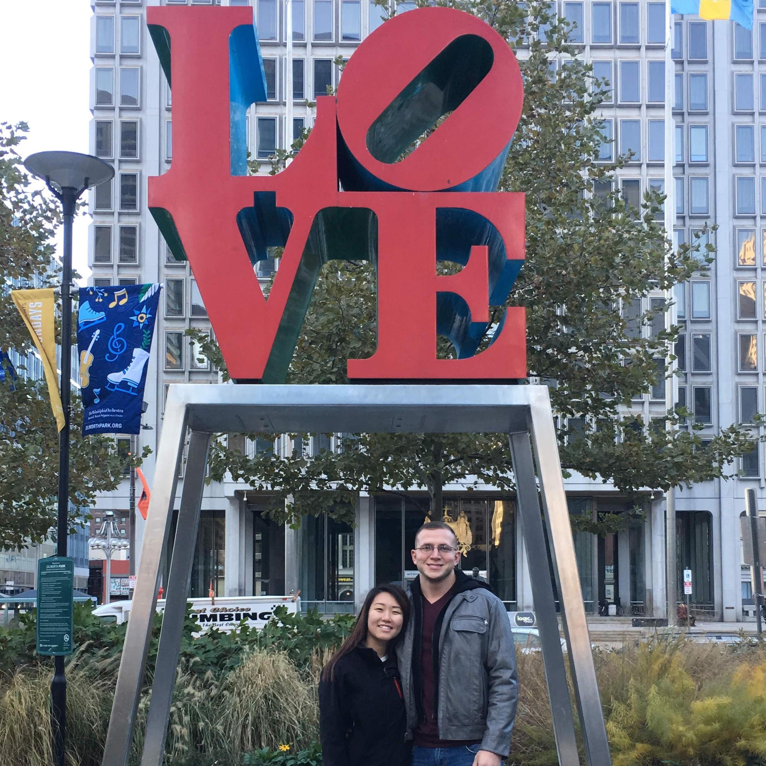 The One with the LOVE sign