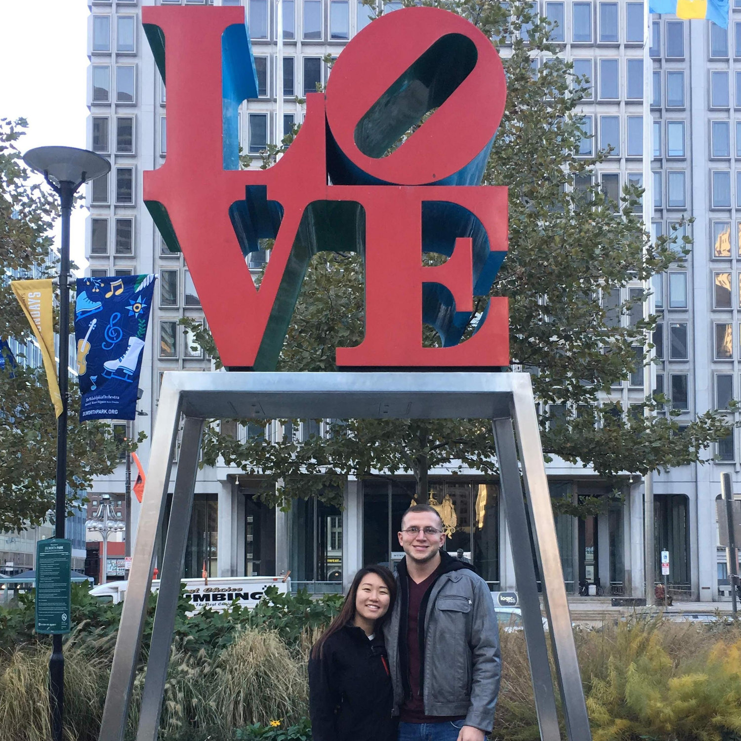 The One with the LOVE sign