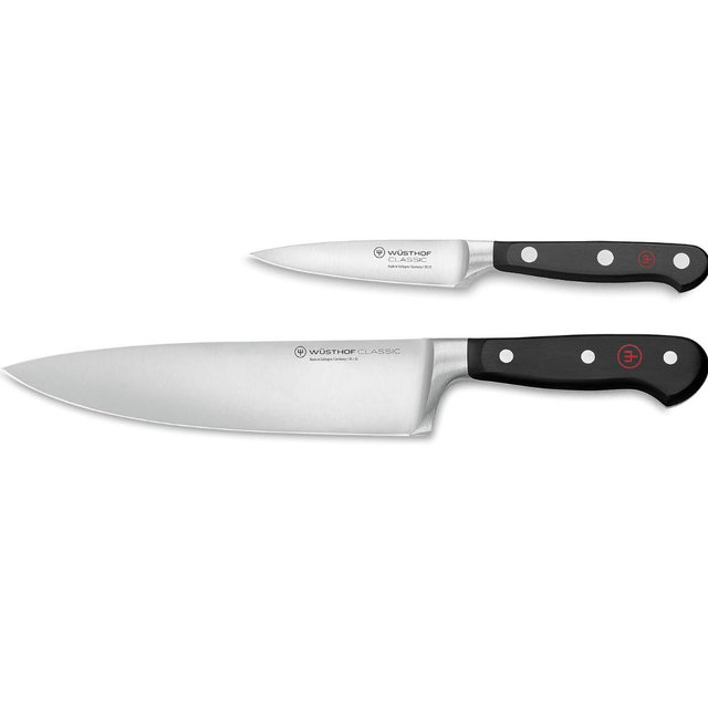 WÜSTHOF Classic 2-Piece Chef's Knife Set, Black