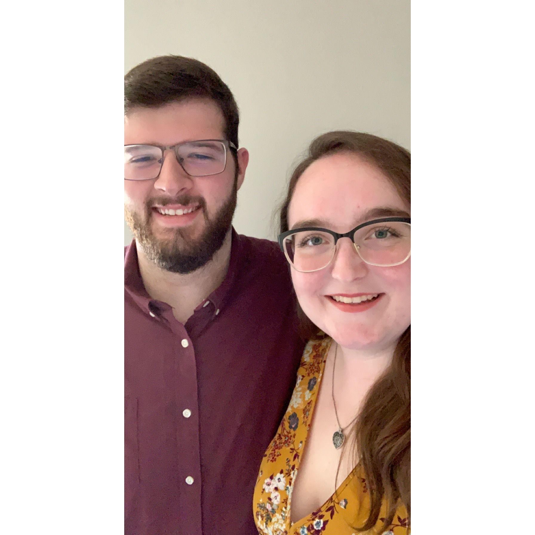 Attending our good friends' wedding soon after becoming an official couple!