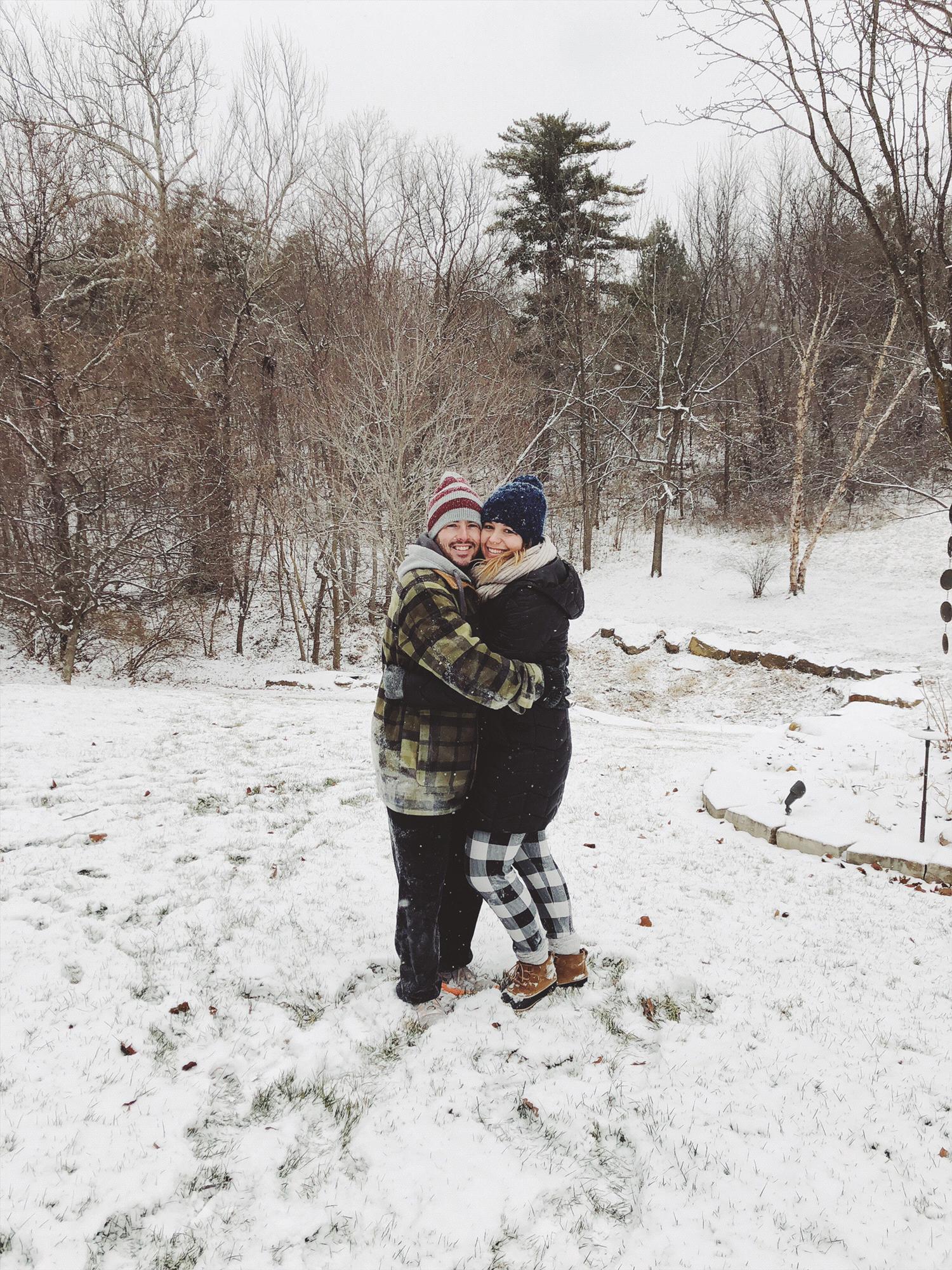 Getting some backyard sledding in while visiting KC