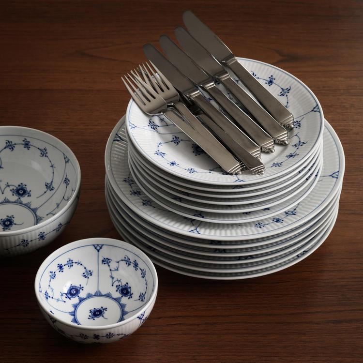 Royal Copenhagen, Blue Fluted Plain Salad Plate | Zola