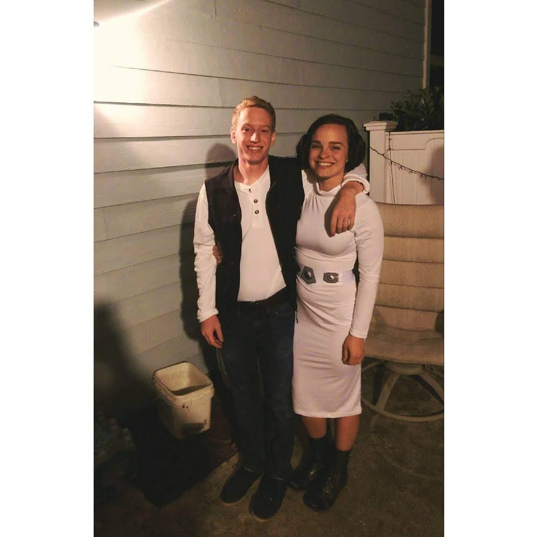 Halloween! Noah is the Han to Lyndsay's Leia