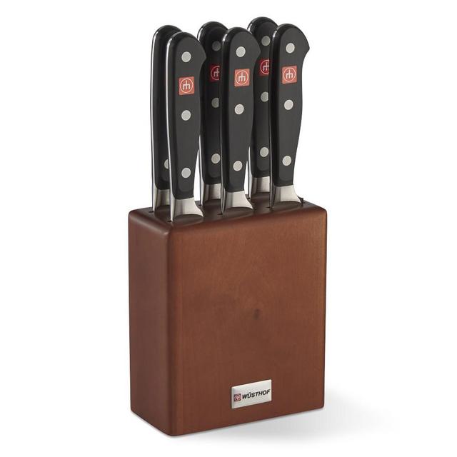 Wüsthof Classic Steakhouse Steak Knives in Block, Set of 6
