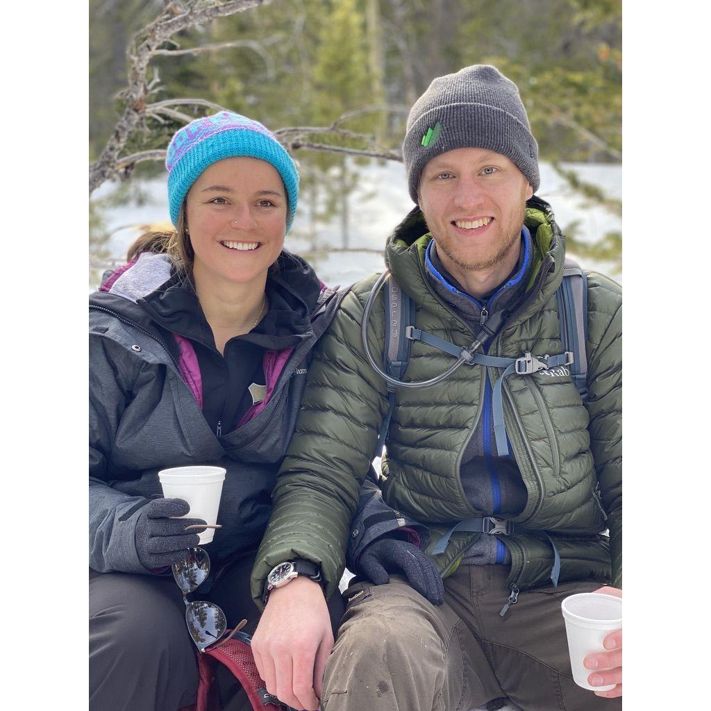 Snowshoeing together - forever adventure buddies