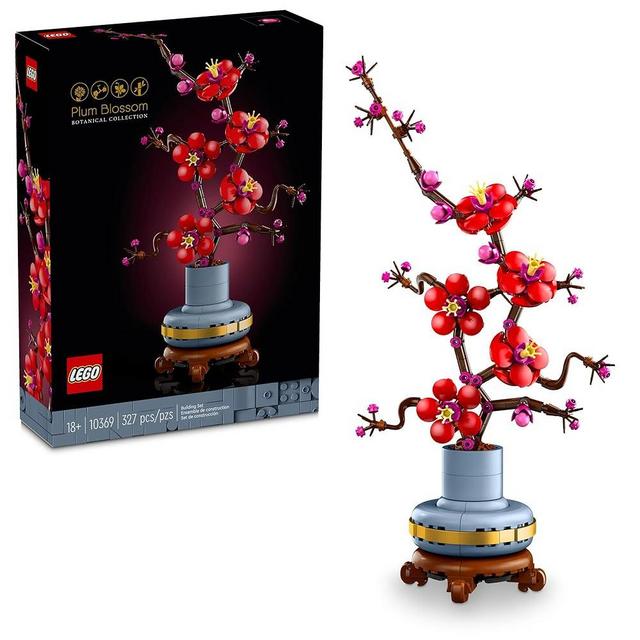 LEGO Icons Plum Blossom Flower Décor, Zero Maintenance Plant Gift for Teens and Adults, Artificial Flower for Home or Office Décor, Botanical Collection Building Set, Relaxing Activity, 10369