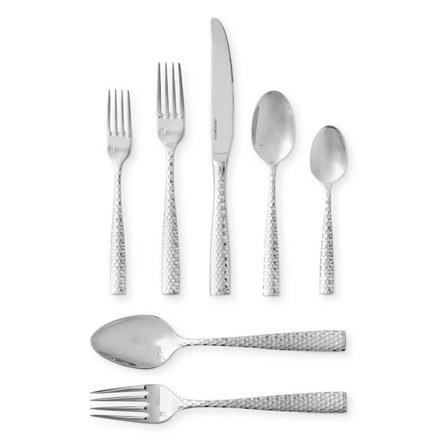 Fortessa Lucca Faceted 42-Piece Flatware Set