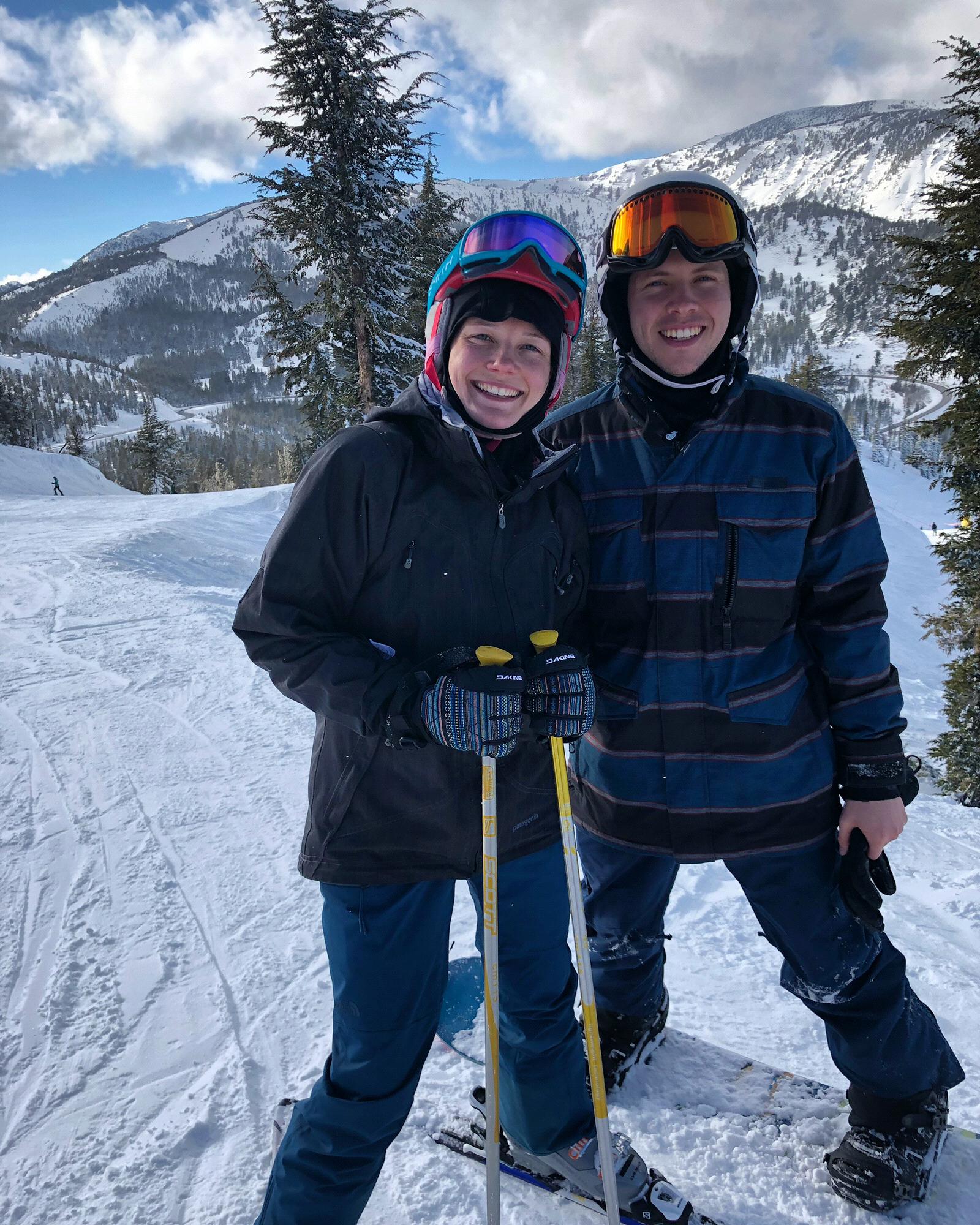 Taylor has introduced Claire to so many of her now beloved activities. One of her favorites is chasing Taylor down the slopes! 2017