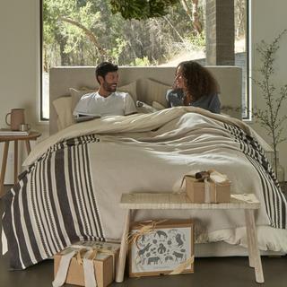 Mariposa Supersoft Multi Stripe Organic Cotton Throw