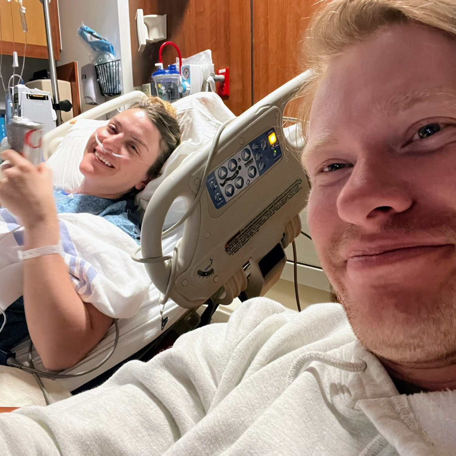 “She fell so hard for me, she broke her pelvis!” - this was our first photo together, not the best of circumstances but a core moment in our love story. ❤️