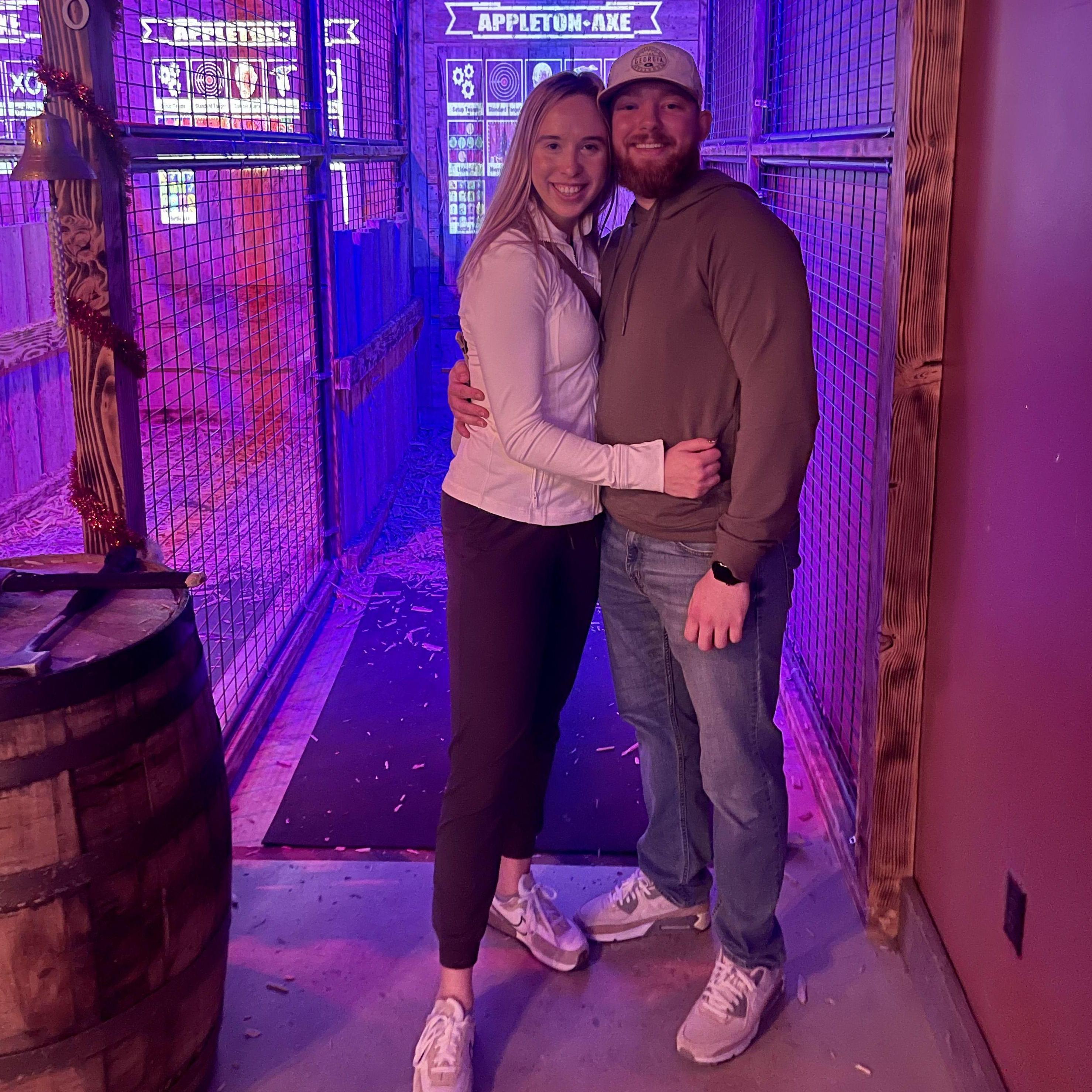Axe throwing. February 2023