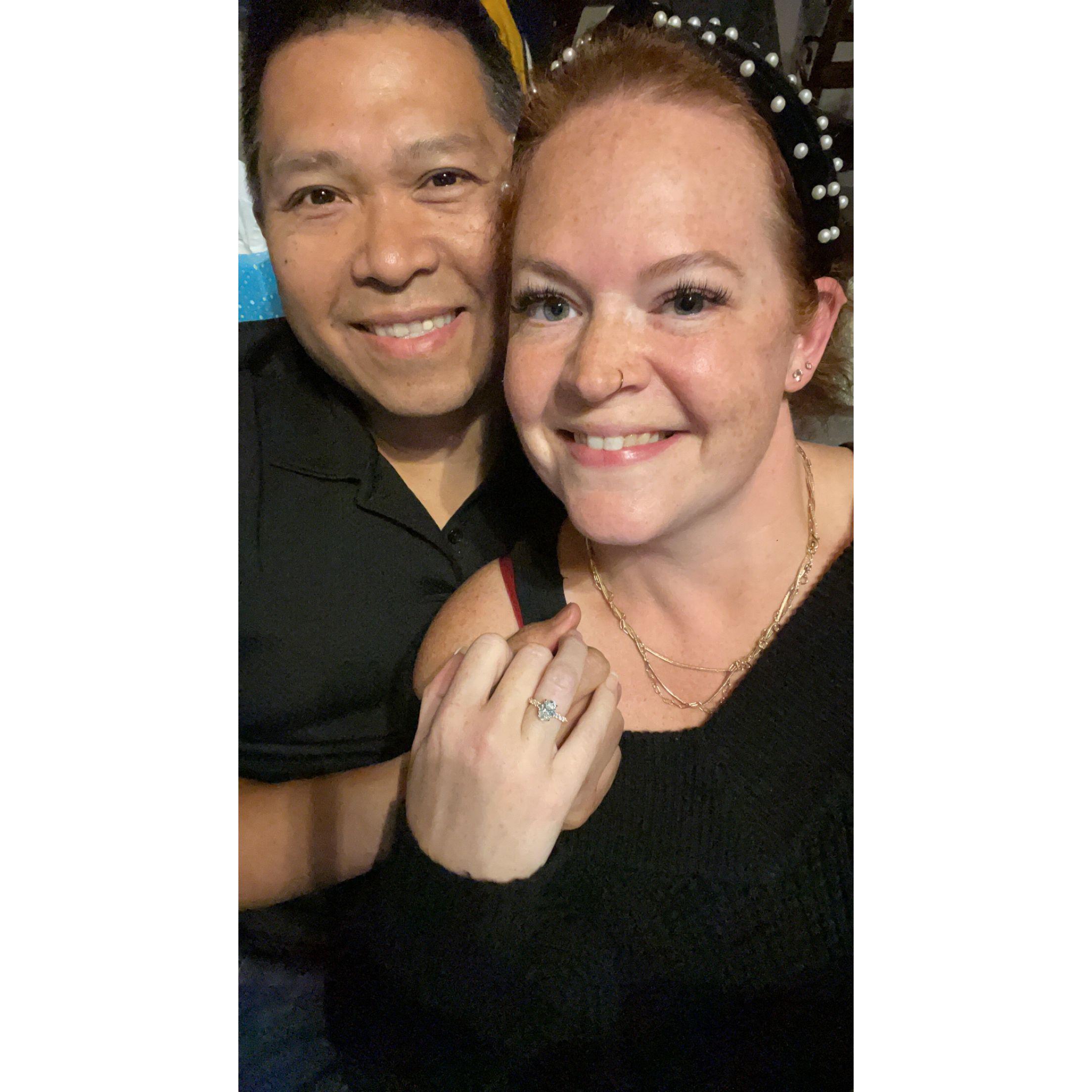 The night we finally announced our engagement, March 19, 2023