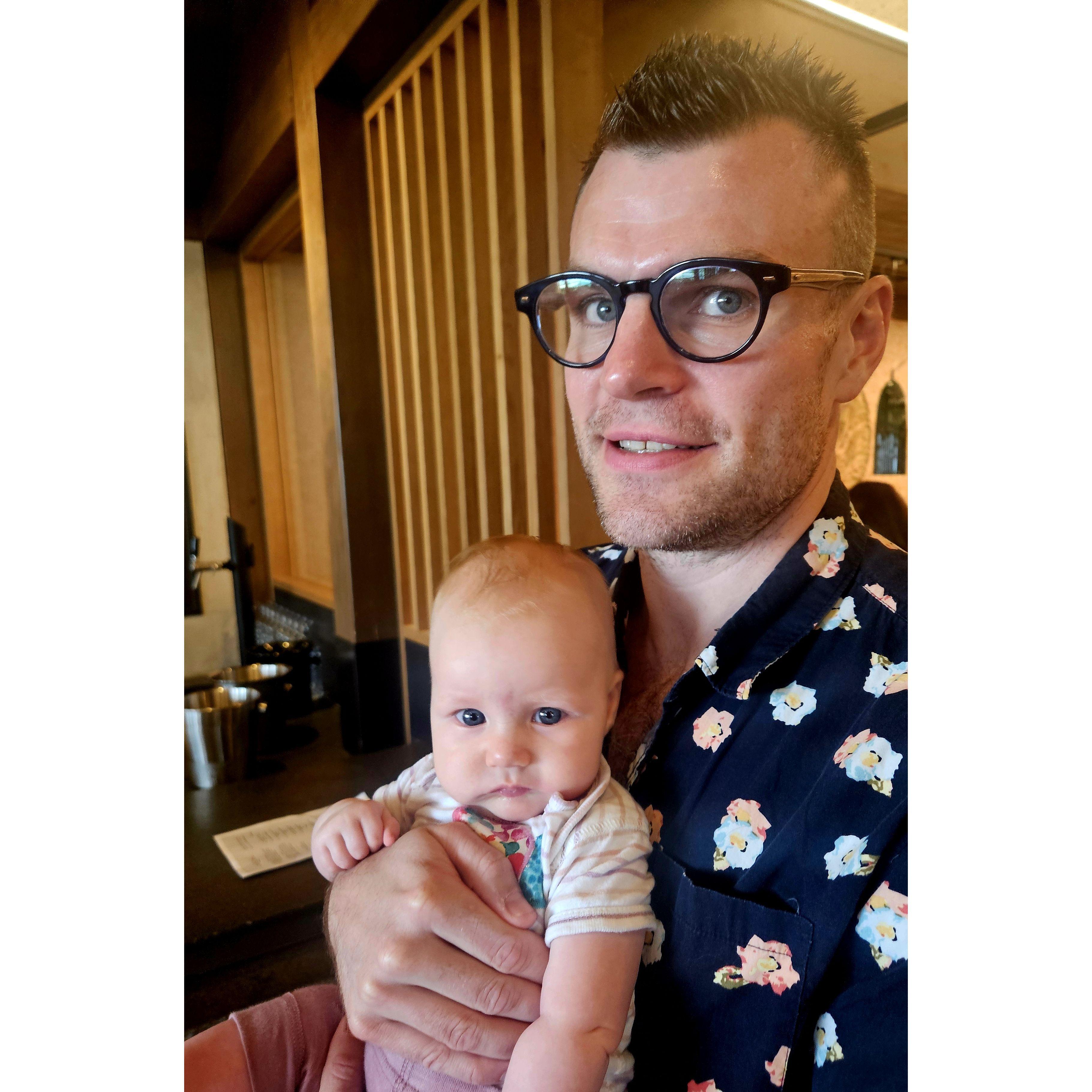 Baby Eva making her family vacation debut