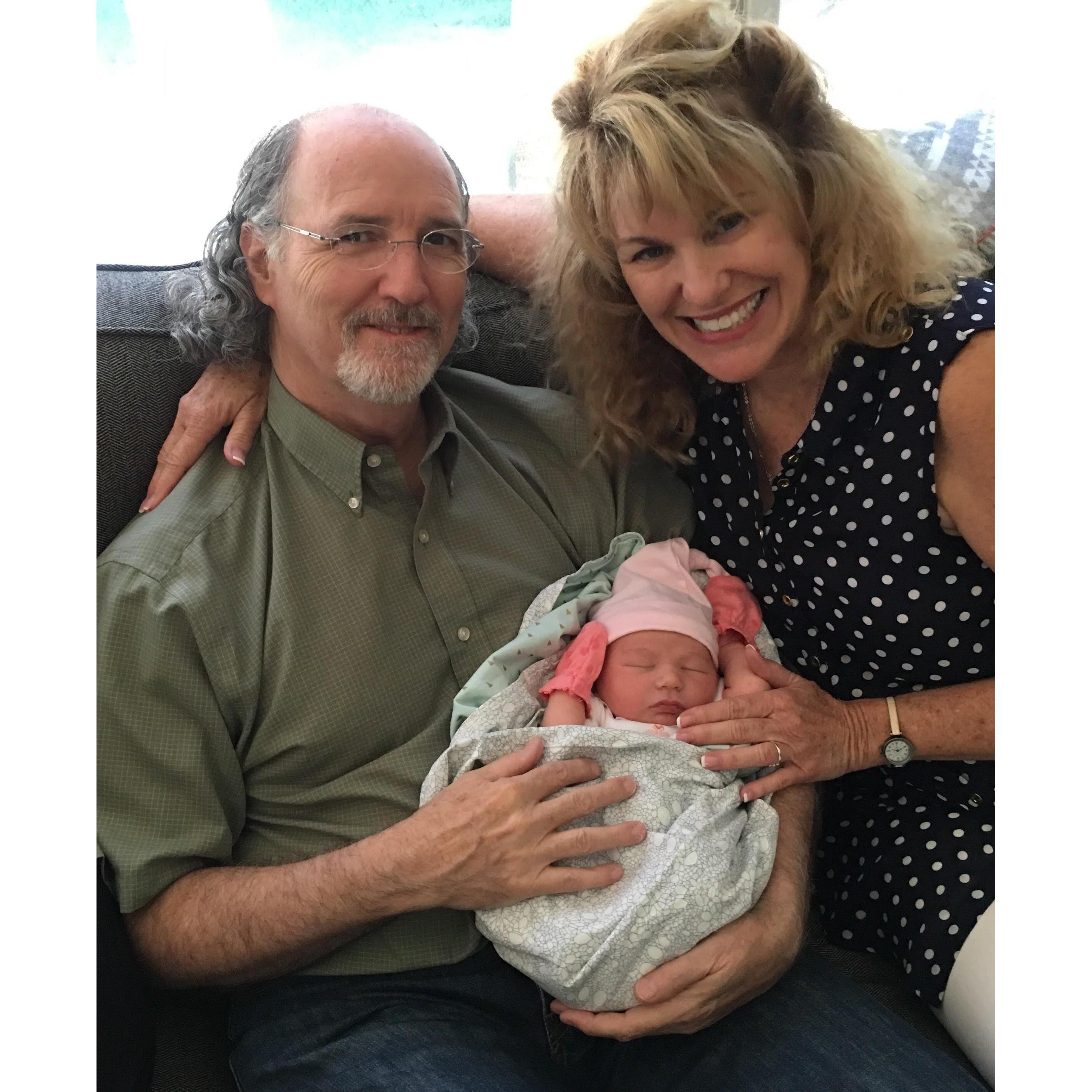 Long Beach with newborn Baby Delaney