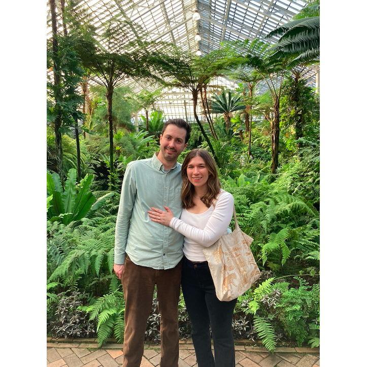 Getting engaged at the Garfield Park Conservatory.