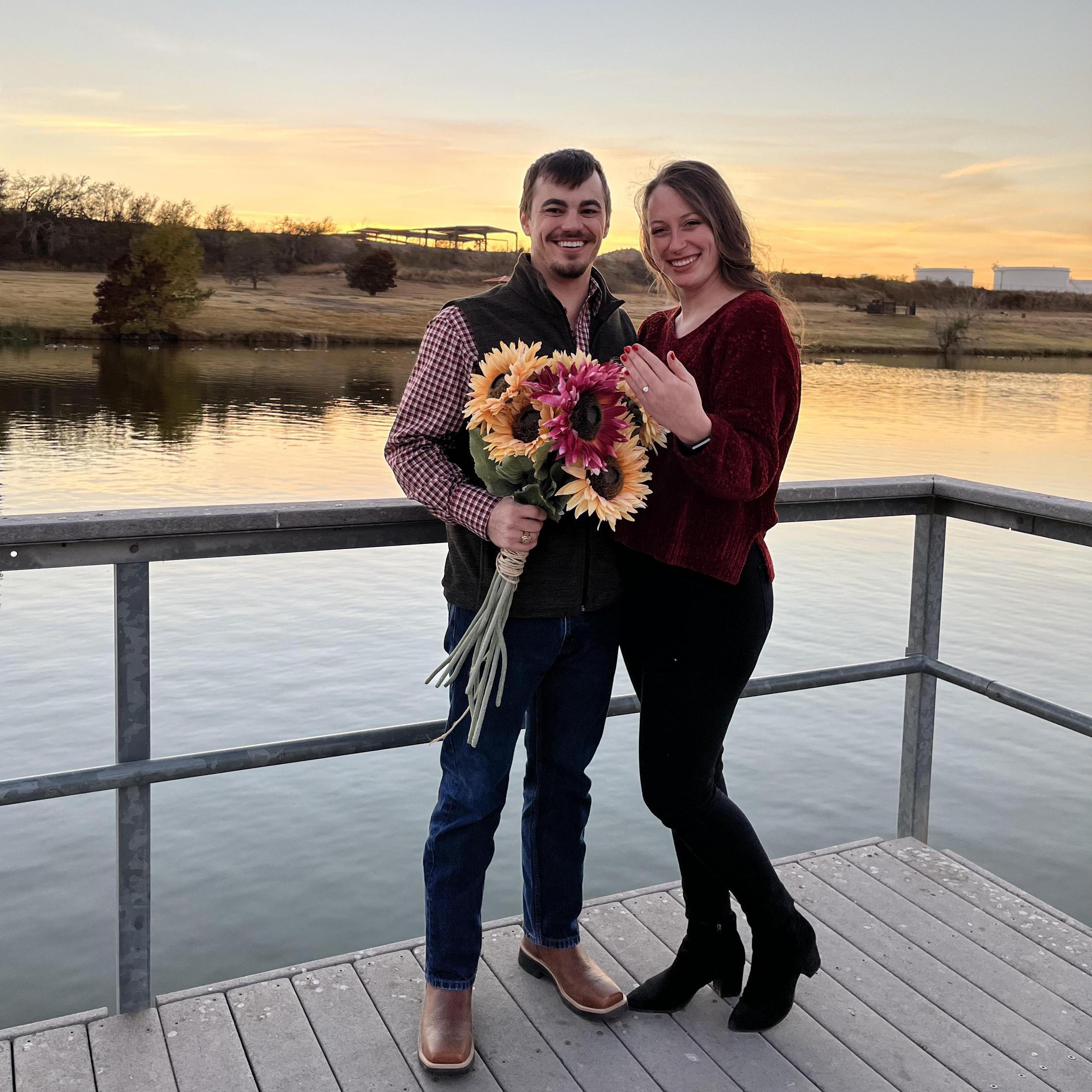 Moments after Ryan popping the question, which he planned out perfectly for the sunset