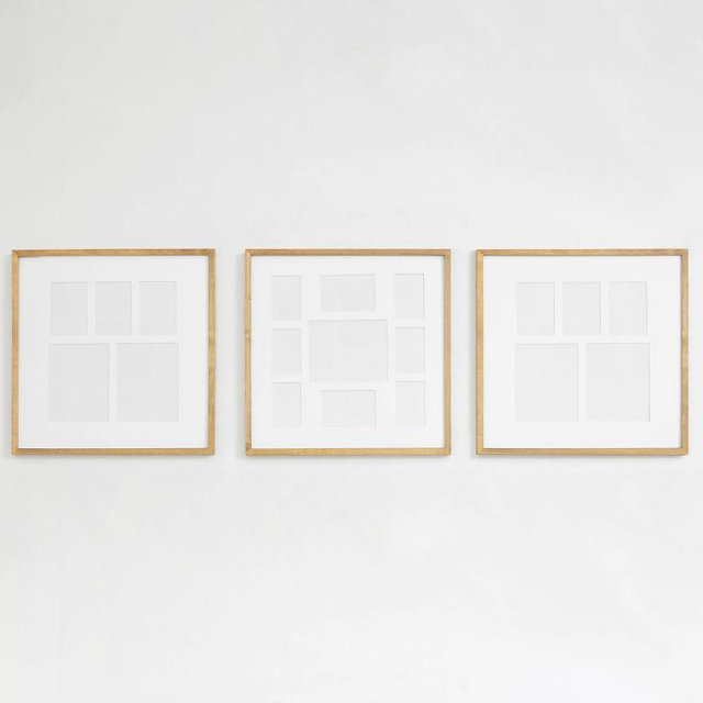 Wood Gallery Frame, 25"x25" (5 Multi, 9 Multi Opening) - Natural