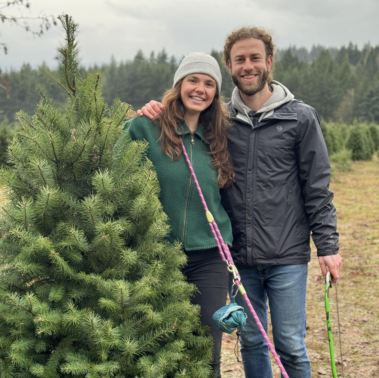 One of our first dates, cutting down a Christmas Tree Dec '23