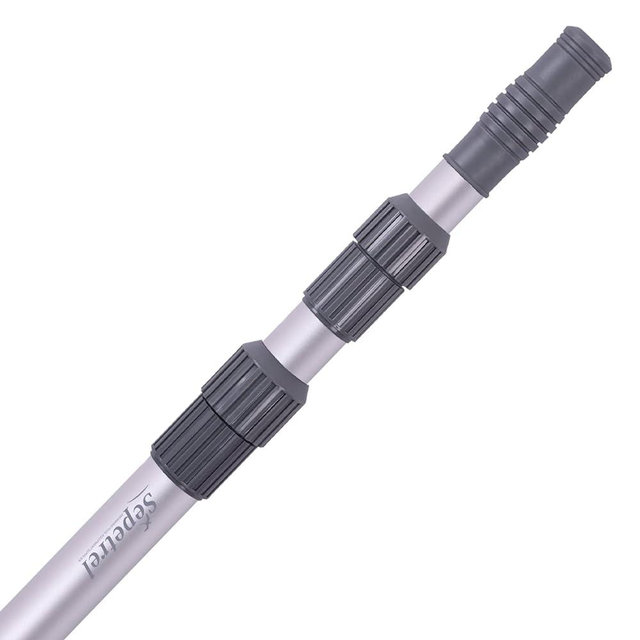 Sepetrel Pool Pole - Professional 15 Foot Telescoping Swimming Pool Cleaning Poles,Adjustable 3 Piece Telescopic Pole,for Skimmer Net,Brush,Vacuum Head