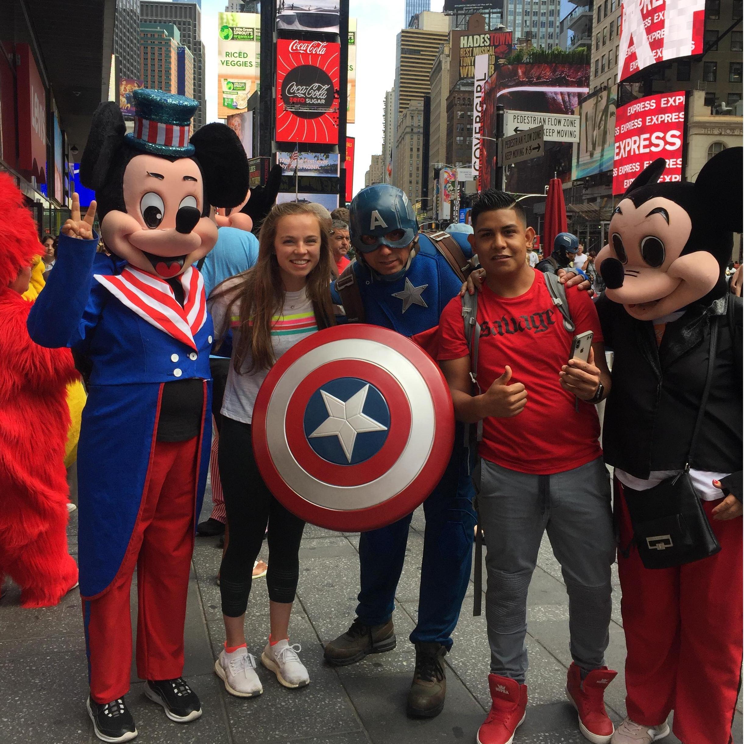 Road Trip #2 to NYC! Alejandro's first New York Experience. Also, these characters in Times Square stole our money.