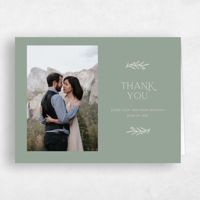 Sage, Green Wedding Thank You - Kently Photo