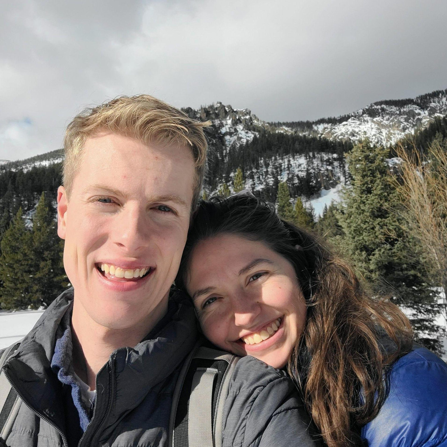 Moments before proposing! We took a trip into one of our favorite spots at Hyalite Reservoir to "take pictures".