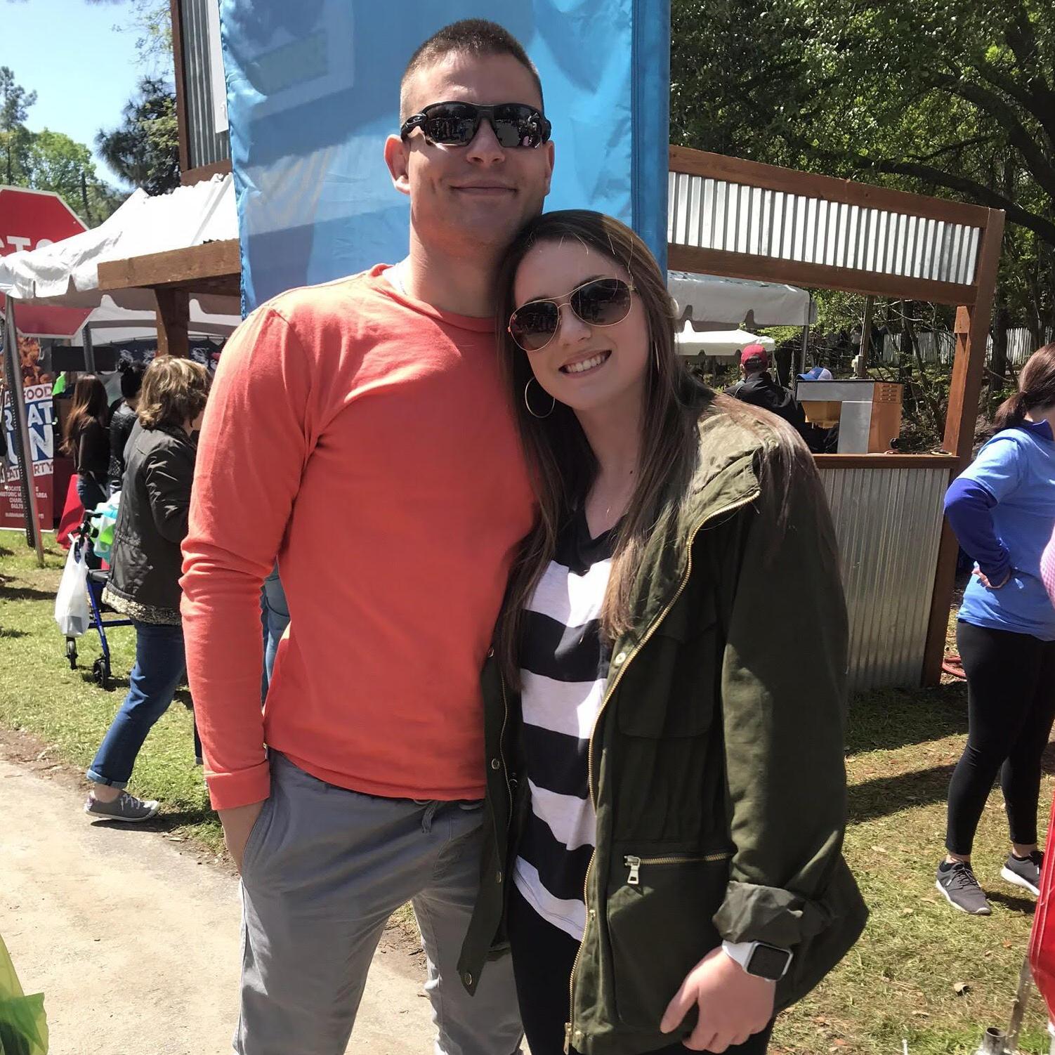 Showing Ryan more of Summerville at the Flowertown Festival.