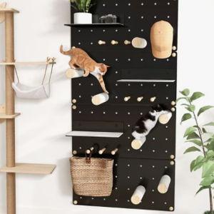 Cat Climber Shelves on Pegboard