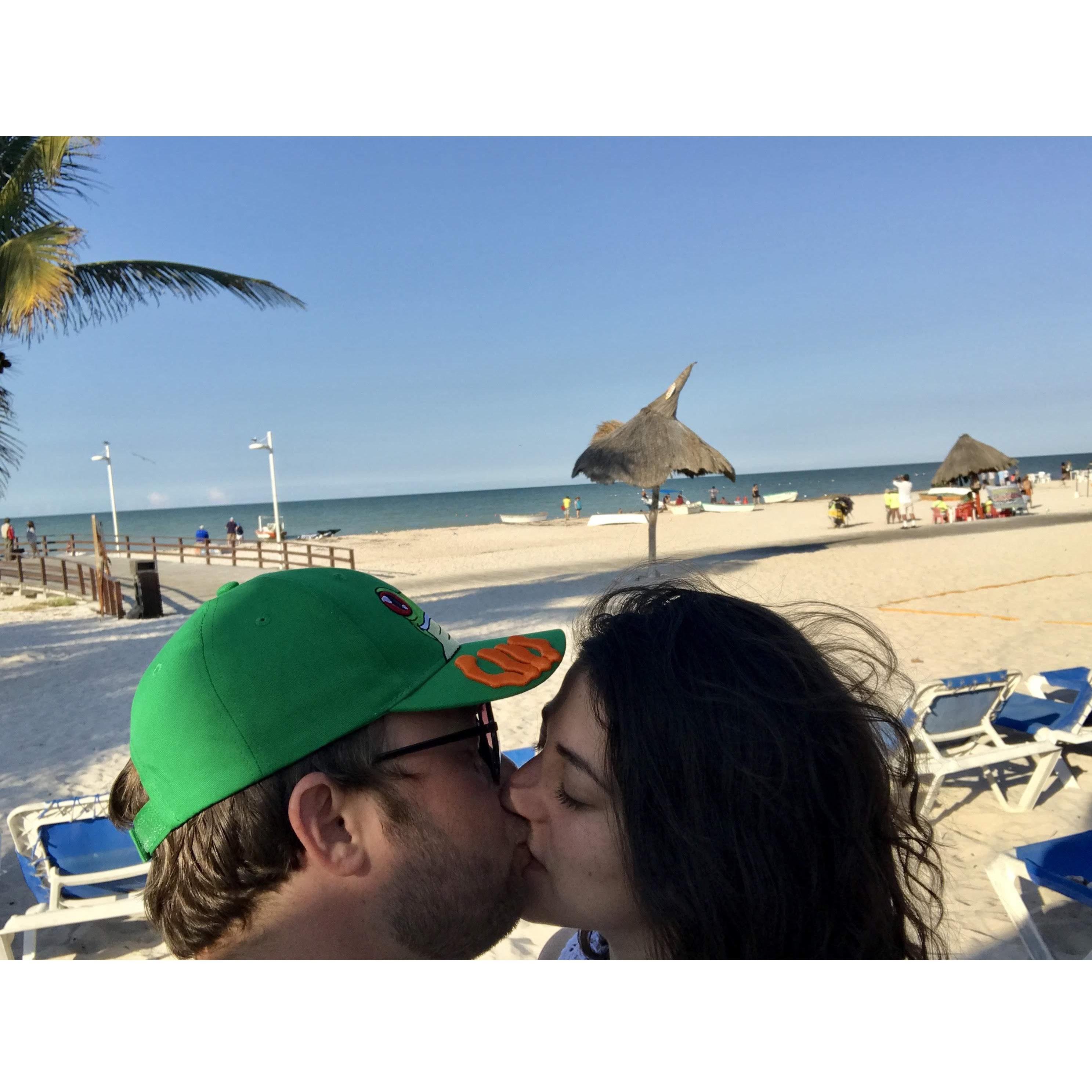 This is our only kissing picture, but we thought it'd be ok to include since this kiss occurred right after Robyn proposed to Jeff! <3