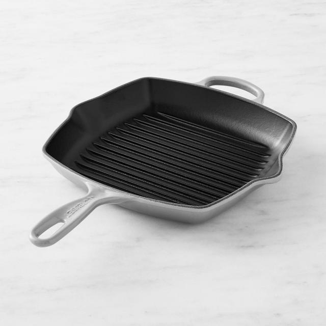 Le Creuset Signature Enameled Cast Iron Square Grill Pan, 10", French Grey