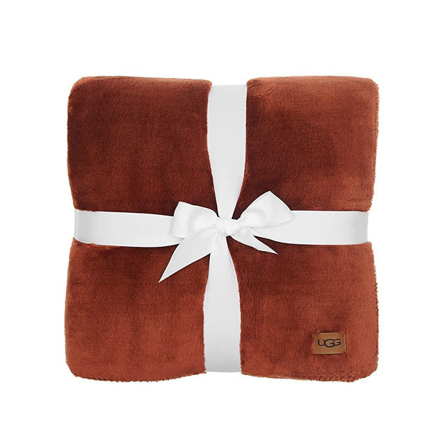 UGG Whitecap Plush Flannel - Oversized Throw Blanket, Sequoia