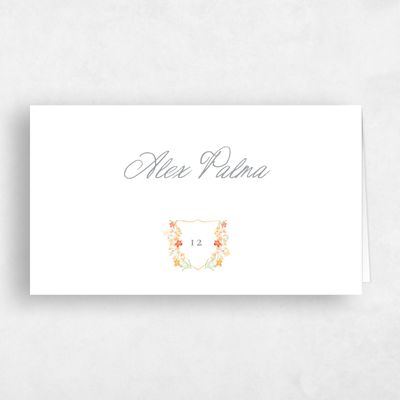 White Wedding Place Card - Pellinore