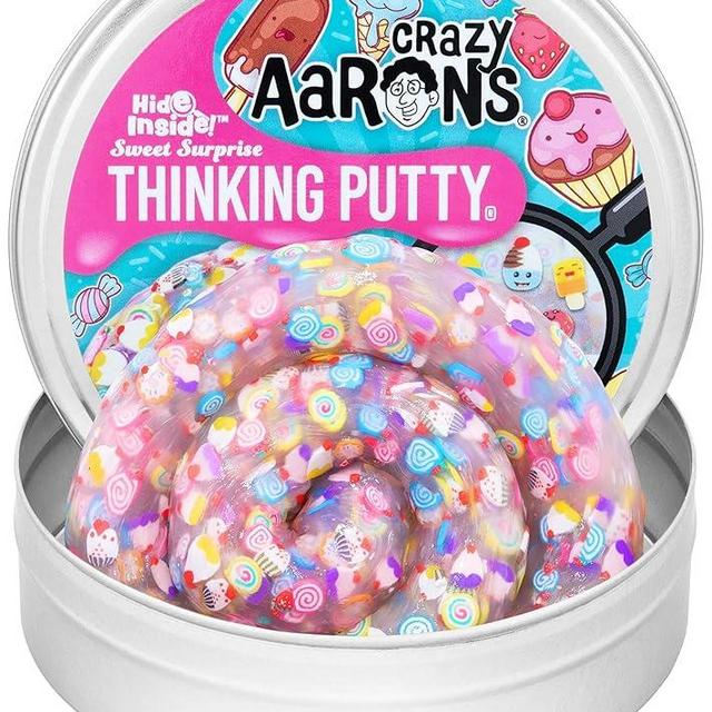 Crazy Aaron's Thinking Putty® - Sweet Surprise - Clear Sensory Putty for Kids and Grown ups in a 4" Tin - Creative and Endless Fun, Stress Relief Therapy Toys, Never Dries Out - Made in USA