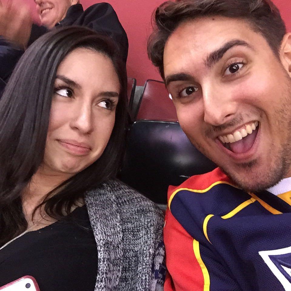 Our first hockey game together (go cats)