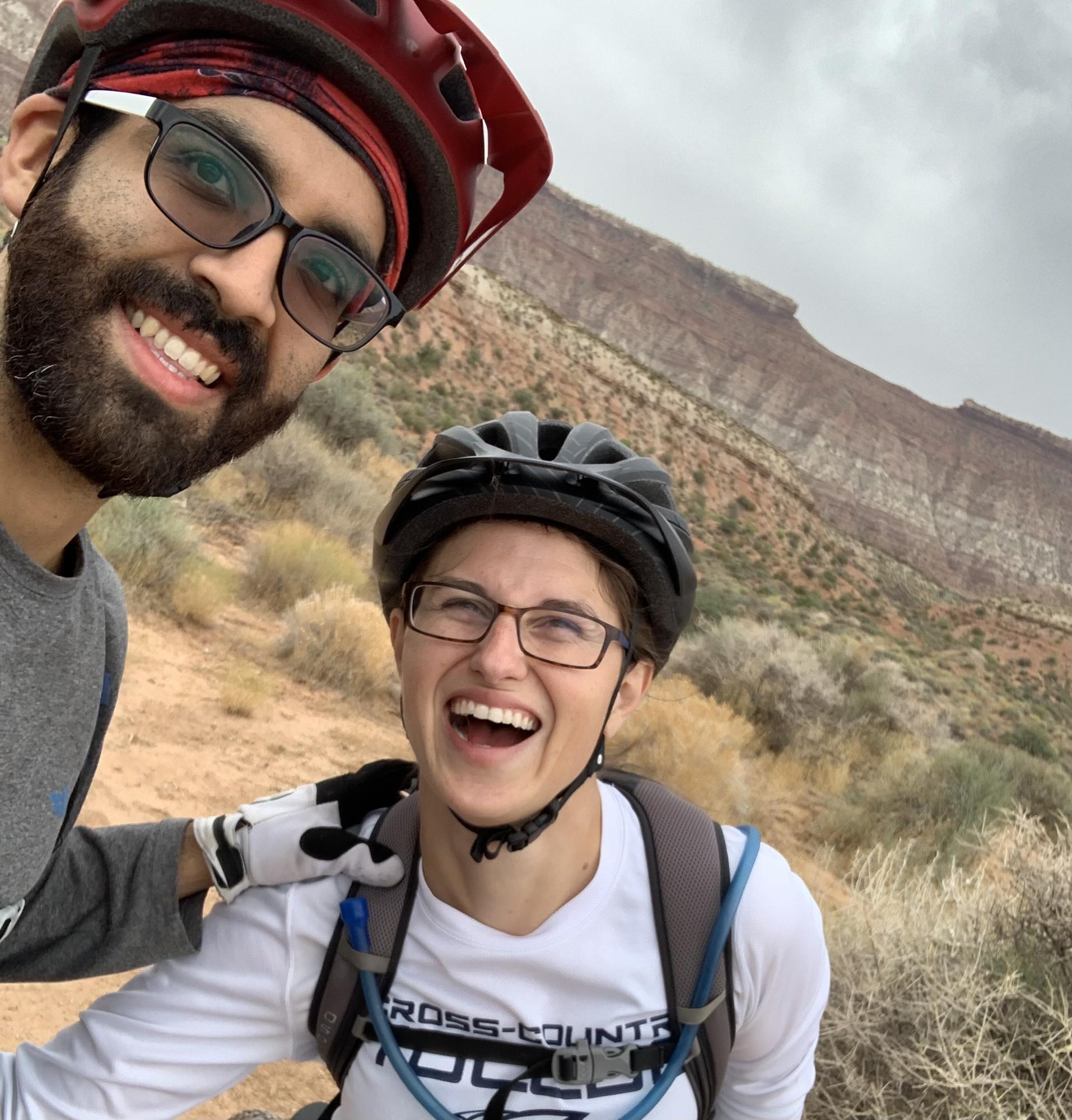 Mountain biking in Utah.