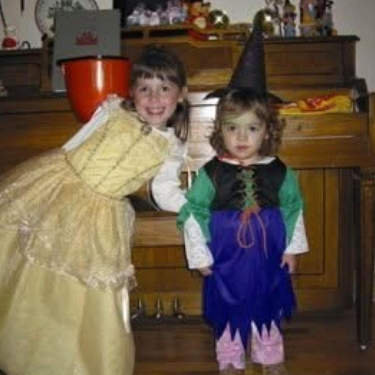 Maren and Emma on Halloween (very different vibes).