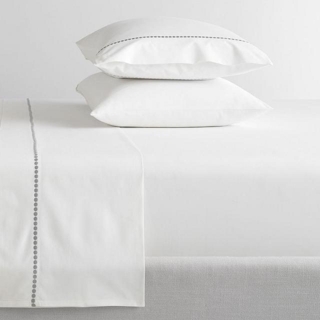 Gray Mist Pearl Organic Percale Sheet Set, Queen