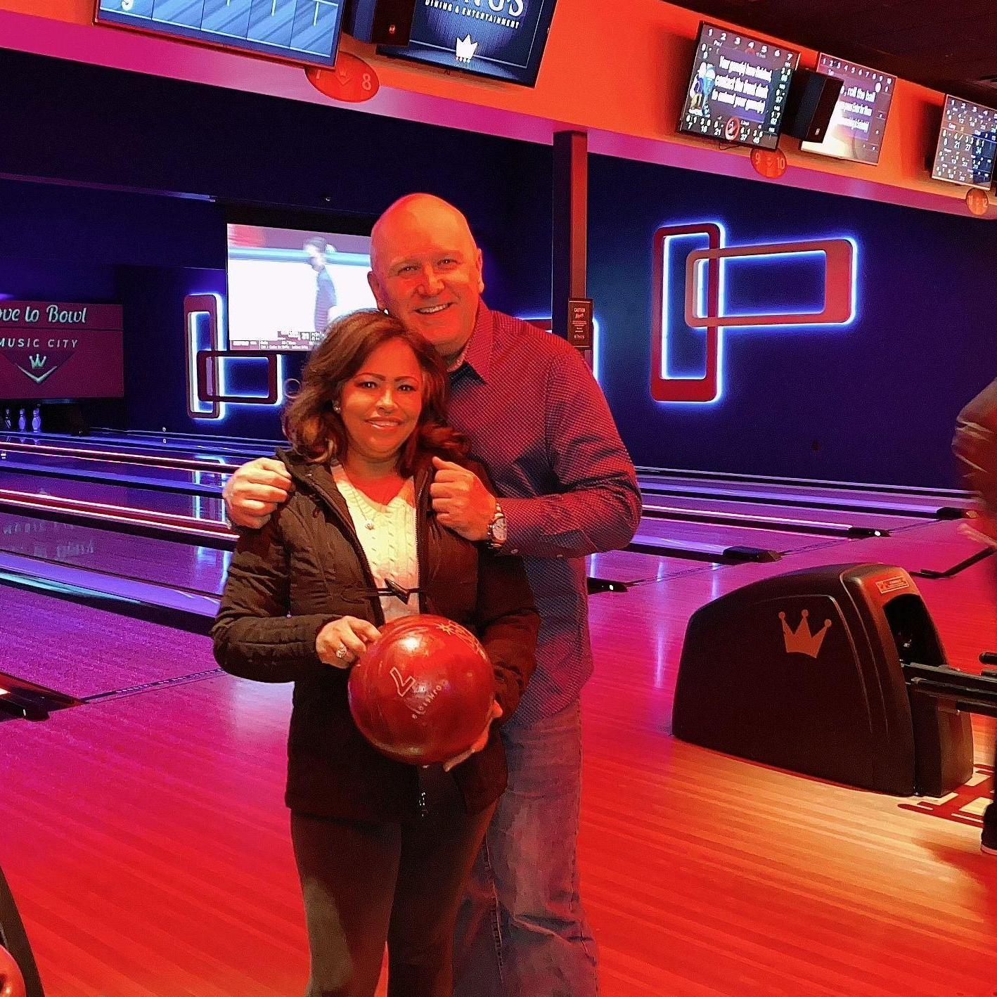 Our first and only bowling adventure.