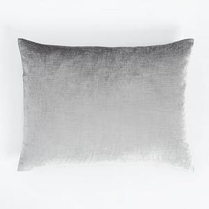 Washed Luster Velvet Standard Sham, Platinum
