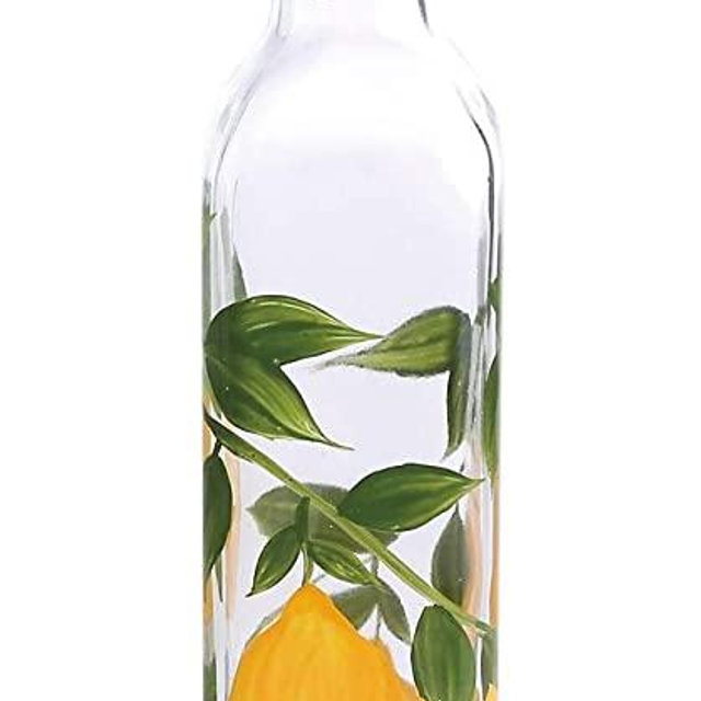 Grant Howard 52133 Lemon Hand Painted Oil and Vinegar Cruet, 16 oz.
