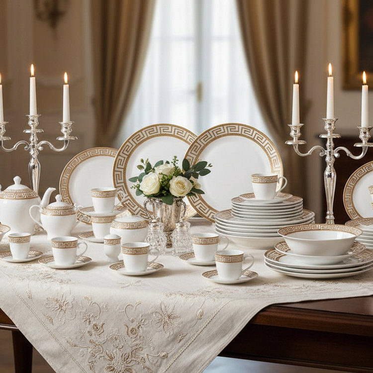 Lorenzo Import, Lorren Home Trends Chelsea 57-Piece Dinnerware Set