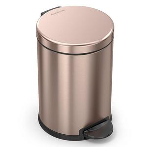 simplehuman Rose Gold Steel, 4.5L / 1.19 Gal Round Step Trash can
